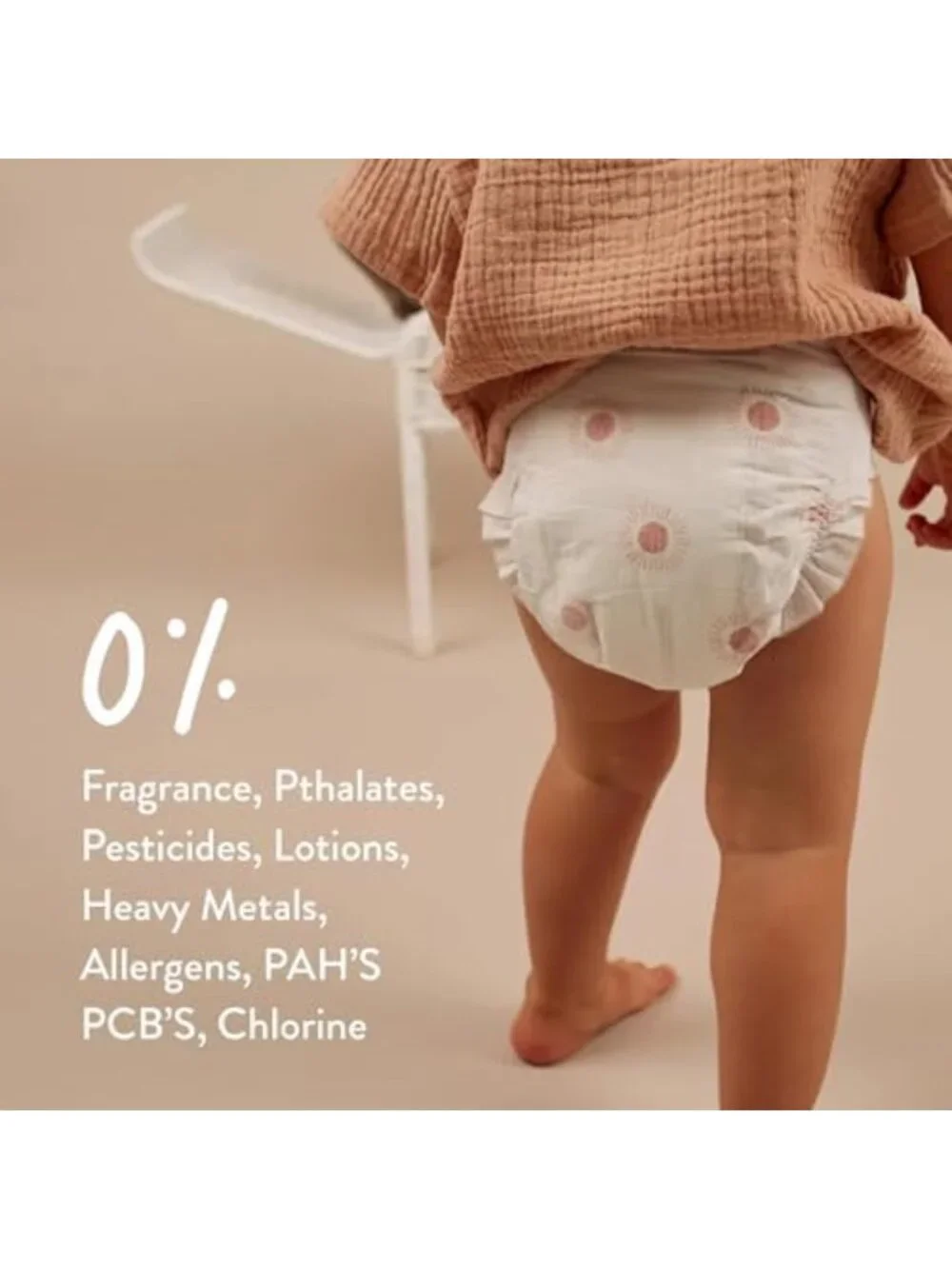 Eco-Friendly Baby Diapers Size 4 (15-31 lb) - 25 Count, Non-Toxic, High